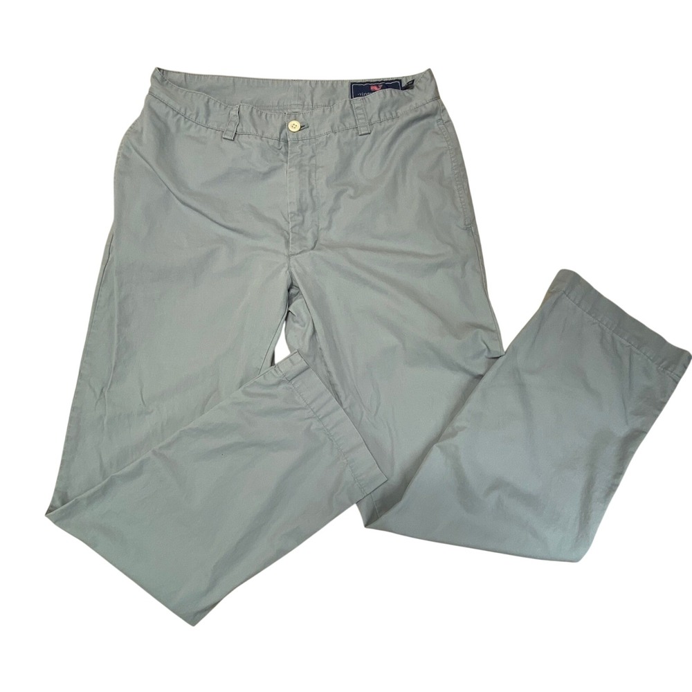 Vineyard Vines Men's Gray Chino Pants 30x30 Classic Straight Flat Front